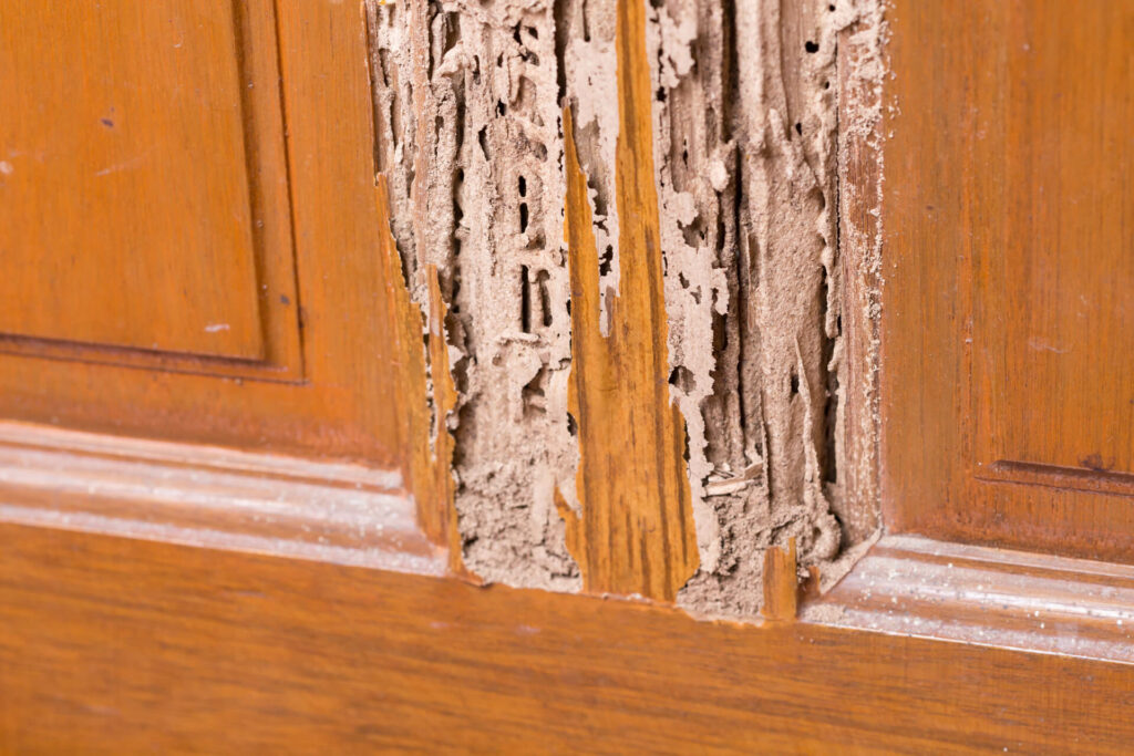 Door damaged by termite.